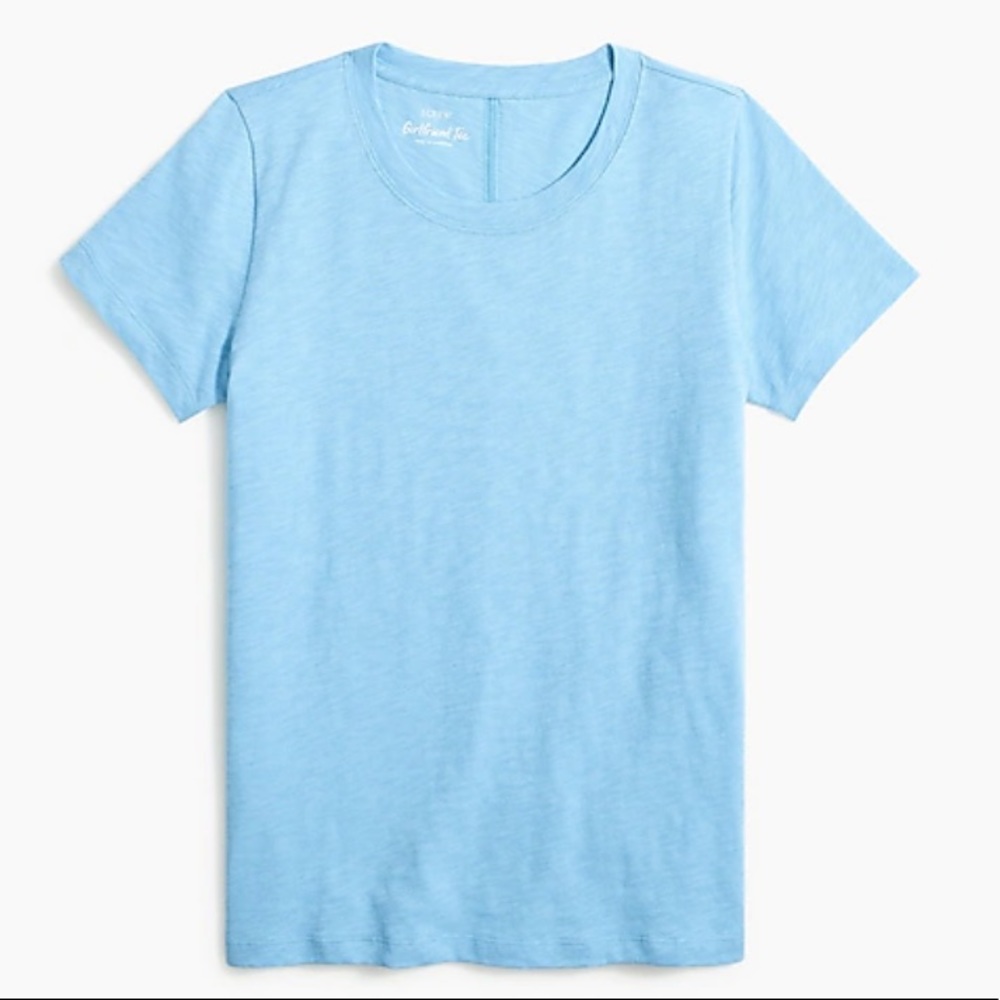 NWT! J. Crew Girlfriend Crewneck Tee Blue & Black - Picture 3 of 7